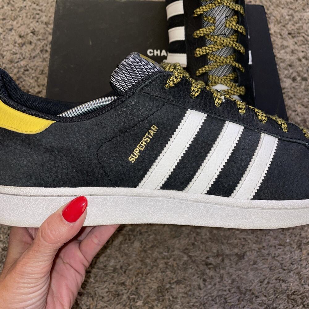 Adidas Superstar "Steelers" US13 Black & Yellow - Picture 4 of 11
